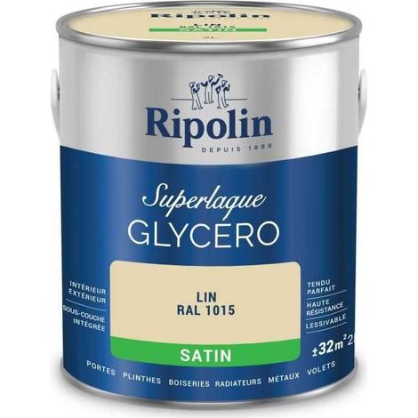 Laque glycéro lin RAL 1015 satin - RIPOLIN - 2 L