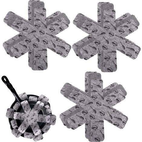 9 Pièces Protege Poele Protection Poele et Casserole Protege Casserole et Poele Dessous de Plats Protections de Casseroles Anti-Rayu (1/5)