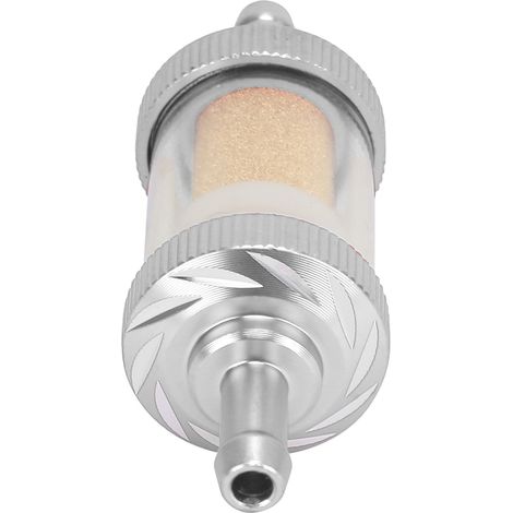 Filtre à essence moto en ABS résistant à la chaleur, diamètre 6 mm, pour motocycle, argenté, pièce carburant robuste. (1/5)
