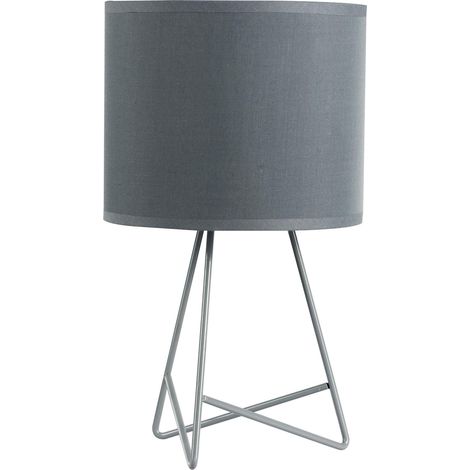 Pauleen 48000 Tavolo Shiny Star Max. 20W E14 Lampada da Comodino Grigio 230V Metallo/Tessuto Senza Lampadina (1/5)