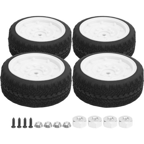 4 Pneus en Caoutchouc RC 65mm pour Voiture Télécommandée - Compatible WPL D12 1/10 (013W) (1/5)