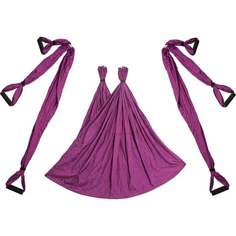 Hamac de yoga aérien pour fitness et yoga aérien - Violet foncé