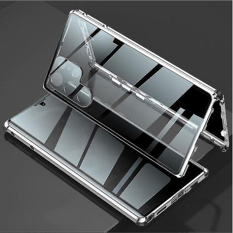 Étui anti-espionnage compatible avec Samsung Galaxy S22 Ultra/S22, coque magnétique double face en verre trempé - Pour Galaxy S22 Ultra (1/4)