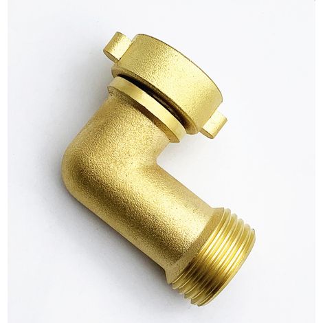 Raccordo a gomito per tubo da giardino, prolunga a 90 gradi, adattatore a gomito in ottone per tubo dell'acqua (confezione da 2)