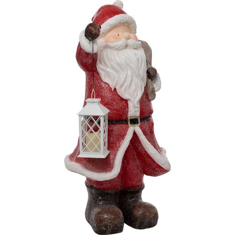 Babbo natale con lanterna in resina 1 lampada h119cm d - Feeric lights & christmas (1/2)
