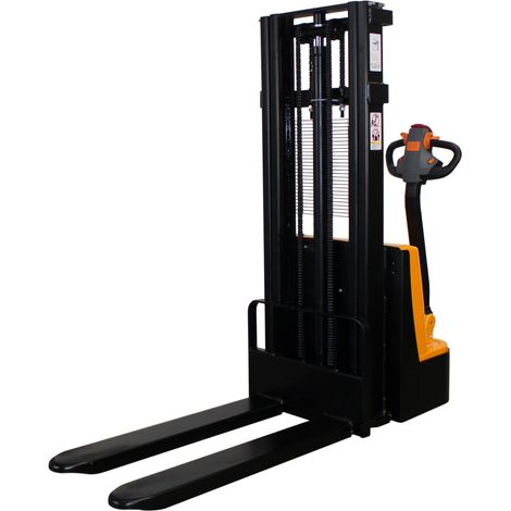 qteck Elektrischer Hochhubwagen HME-Serie 24V PU/Tandem 1150mm Gabellänge 90-2500mm Hubhöhe mit 1000kg Hubkraft