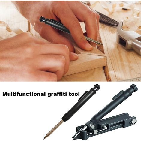 Multifunktionales Aluminium-Markierwerkzeug für Holzbearbeitung, Messstift, Markierungsschablone, DIY-Markierwerkzeug, Präzisionsanreißer für Holz und Konstruktion (1/5)