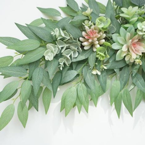FLEUR-PLANTE ARTIFICIELLE - FLEUR SECHEE Simulation couronne multi-usage longue durée grande style-Green 1 (1/4)