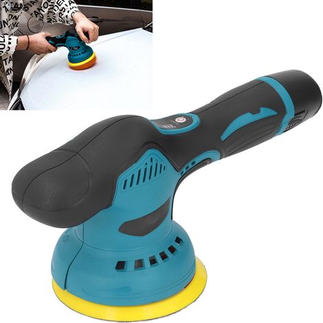 Machine à cirer à batterie lithium-ion, réparation des rayures et lustrage, petite machine à polir rechargeable excentrique pour usage domestique, polisseuse de voiture sans fil, norme européenne 110- (1/5)
