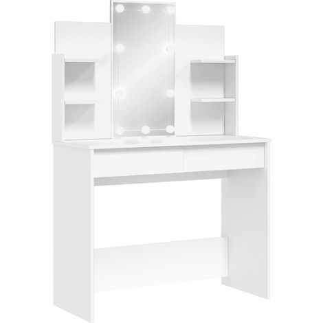 Tocador con luces LED blanco 96x40x142 cm vidaXL (1/4)