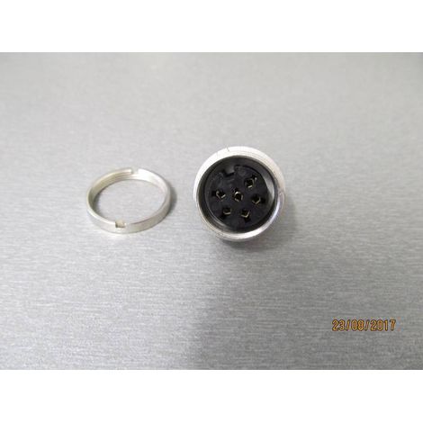 Lumberg KGV 60 Connettore circolare DIN Presa verticale Numero Poli (num): 6 Argento 1 pz. (1/3)