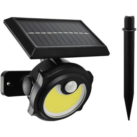 [JAMAIS UTILISÉ]Lampe murale de jardin solaire à détecteur de présence humaine, avec prise de terre, éclairage de jardin, petit lampadaire (1/5)