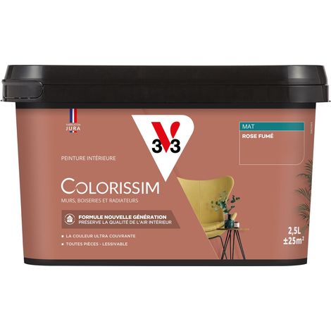 Peinture murale intérieure Colorissim® V33 Rose fumé Mat 2,5L