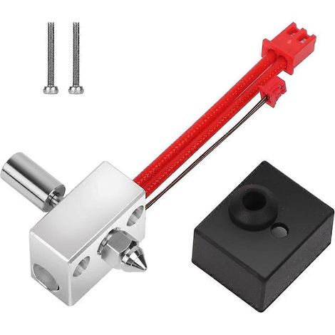Kit de bloque calefactor S1 Spirit Hotend 24V 40W para impresora 3D Ender-3 S1 CR-10 Smart Pro con extrusor Sprite B (plateado y rojo B)