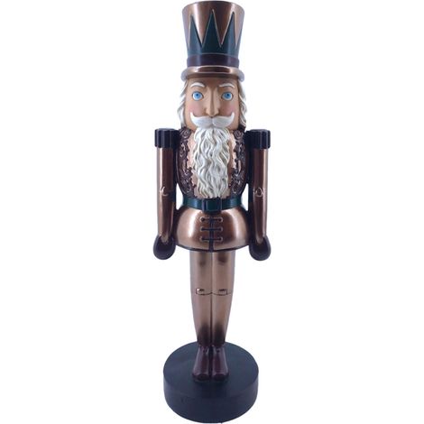 Figur Nussknacker S 7 x 7,5 x 24,5 cm bronze Weihnachtsfigur