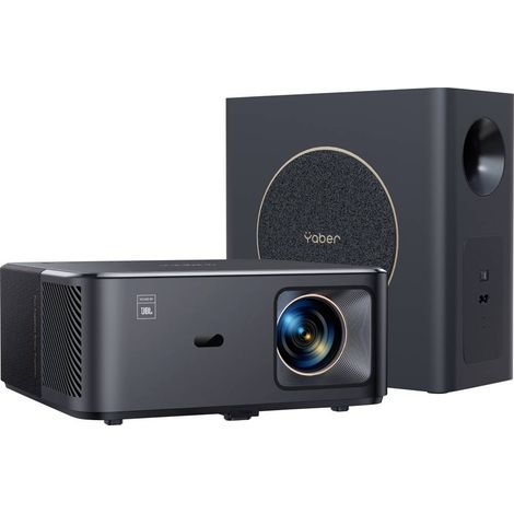 Videoproiettore multimediale LCD FullHD 1080p con altoparlanti JBL e subwoofer WiFi BT K2s Pro - Nero (1/5)