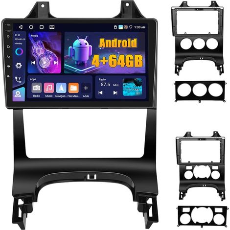 4+64GB 9" Écran Voiture Autoradio pour 3008 5008 2009-2016  15 Autoradio carplay/Android Auto sans fil Ecran Tactile 9" avec Bluetooth/WiFi/GPS/Caméra de Recul/FM/RDS/SWC/EQ (1/5)