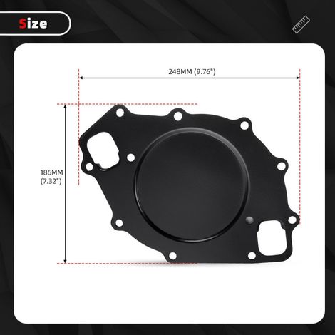 Backplate for automotive water pumps M-8501-460BP, suitable for Ford 429/460 Big Block engines, black, one-piece.--DTEKGAZ (1/4)