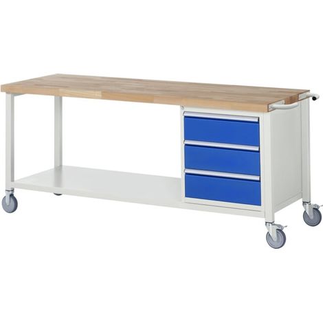 Etabli mobile brut Modèle 8157 LxPxH 2000x700x880mm (1/5)