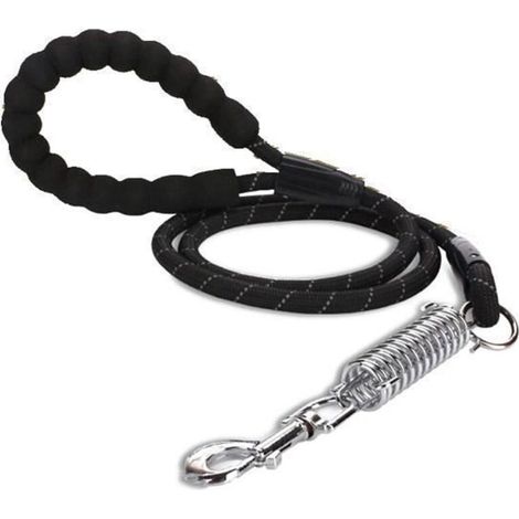 Laisse pour chien de 5 pieds avec ressort puissant, pour gros chien et promenade en plein air Laisse pour chien de 12 mm de (1/4)