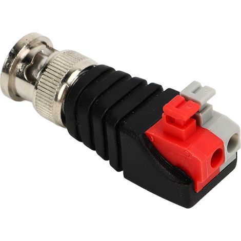 Lot de 10 connecteurs BNC mâle à vis moletée pour transmission vidéo caméra CCTV Cat5 (1/5)
