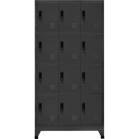 GBLY Schließfachschrank Anthrazit 90x45x180 cm Stahl (1/5)
