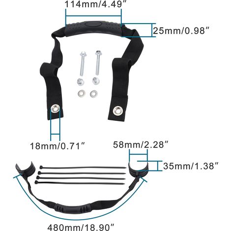 GOOFIT Off-Road Motorcycle Modification Accessories Towing Strap Set, Seat Cushion, Rear Lift Rope, Suitable for Multiple Models (1/4)