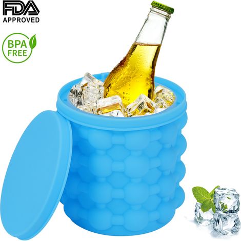 Moule à glaçons en silicone pour refroidir boissons et bière, seau à glace de cuisine, outil de refroidissement pratique pour glaçons.