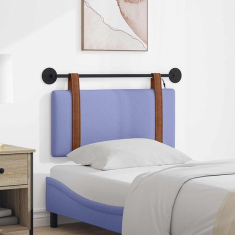 vidaXL Tête de lit suspendue Avec lumière LED Bleu denim PU antique (1/5)