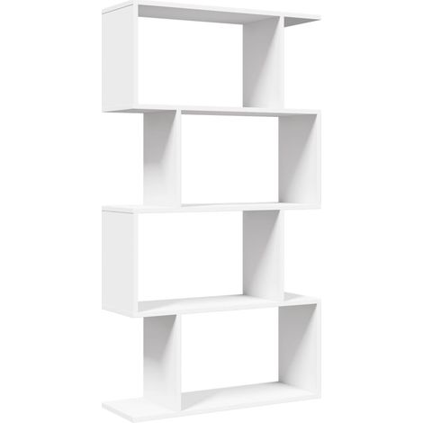 Maison Exclusive - Librería biombo de 4 niveles, blanca, 70 x 24
