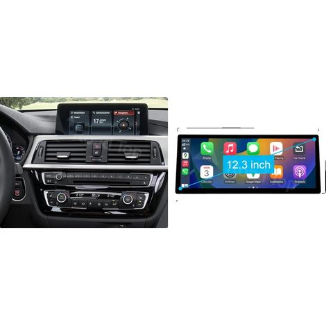 CarPlay, Pantalla multimedia, Compatible con BMW Serie 3 y 4 F30, F31, F32, F33, F34 y F36 2016-2019, Compatible con Android Auto, 12.3" LHD F30 EVO, Ninguno (1/2)