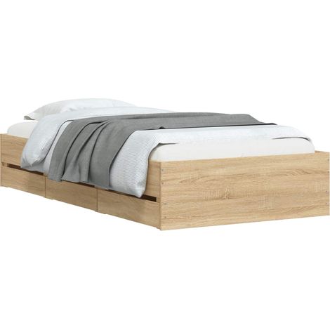 Bettgestell mit Stauraum Sonoma-Eiche 80 x 200 cm Holzwerkstoff vidaXL