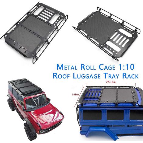 Arceau de sécurité métallique KYX, porte-bagages de toit à l'échelle 1:10 pour Ford Bronco TRX-4 2021 (États-Unis) (1/5)