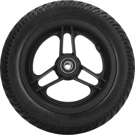 Ortviai Roue Avant pour Fauteuil Roulant et Déambulateur – 10 pouces, Polyuréthane Plein, Alésage 12 mm