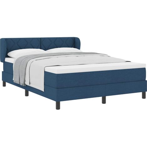 Maison Exclusive - Boxspringbett mit Kopfteil Blau 140 x 200 cm S (1/5)