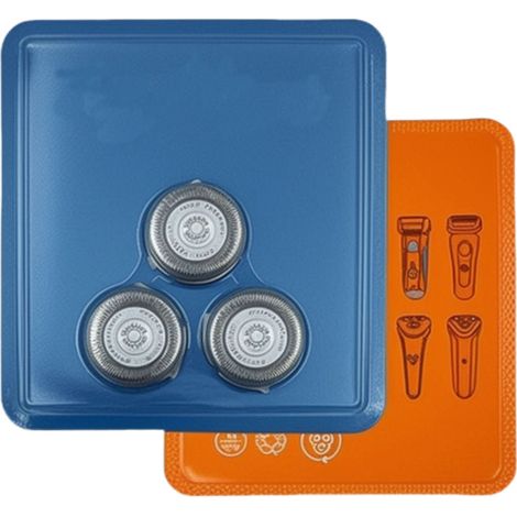 Ersatzrasierklinge kompatibel mit Philips Modellen S5100, S5110, S5340, S5213, S5560 usw. Silber SH50 - 3 Klingen + 3 Scherfolien (blaue Karte)