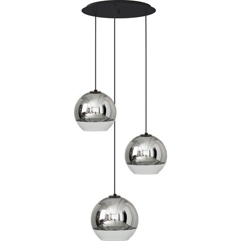Lampadario sospeso Nowodvorski Globe 3 luci cromo vetro (1/2)