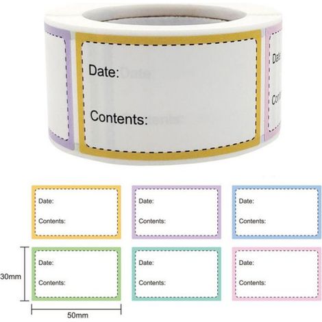 250 autocollants pour réfrigérateur, étiquettes pour congélateur, étiquettes pour la maison, étiquettes pour confitures de cuisine (1/2)