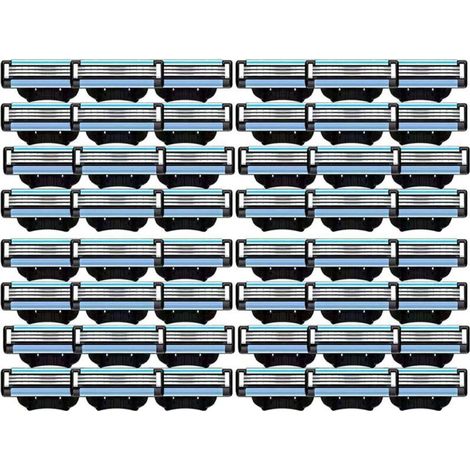 Recharges de Lames de Rasoir 48 Pièces Compatibles Mach 3 Manuelles (1/4)