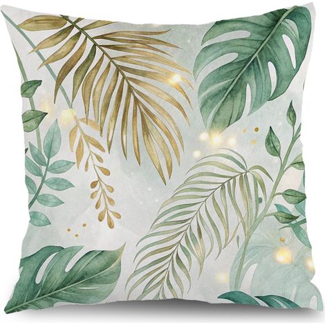 Housses de coussin plantes printanières, décoration jardin maison,50×50cm (1/5)