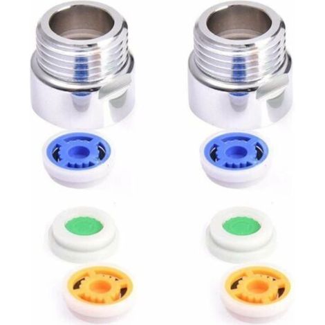 Ahlsen – Réducteur de débit d'eau pour douche – Lot de 2 pièces – Cuivre – Débit réglable 4/7/9 l/min – Compatible 95% des robinets (1/5)