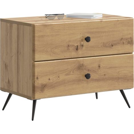 Maison Exclusive - Armadio da Notte Rovere Artigianale 62 x 34,5 x 47,5 cm