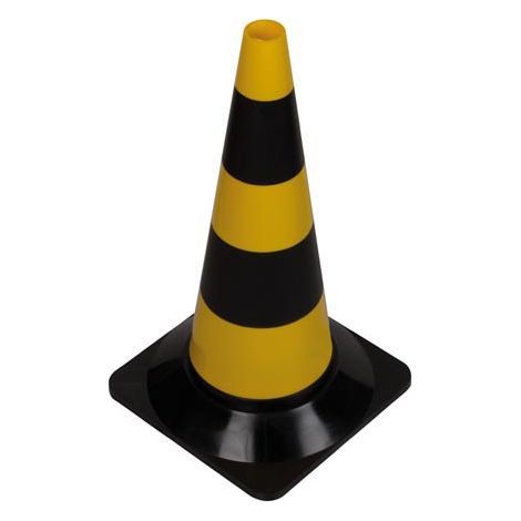 Cono di segnalazione - colore giallo/nero - 50 cm