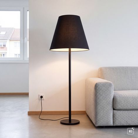 Standlampe in Schwarz 3-flmg (1/5)