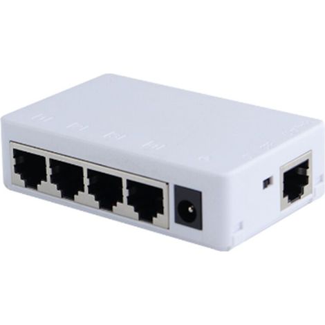 4-Port PoE-Extender 100 Mbit/s 1:250 Meter IEEE802.3af/AT Netzwerk-Switch-Repeater für PoE-NVR IP-Kamera