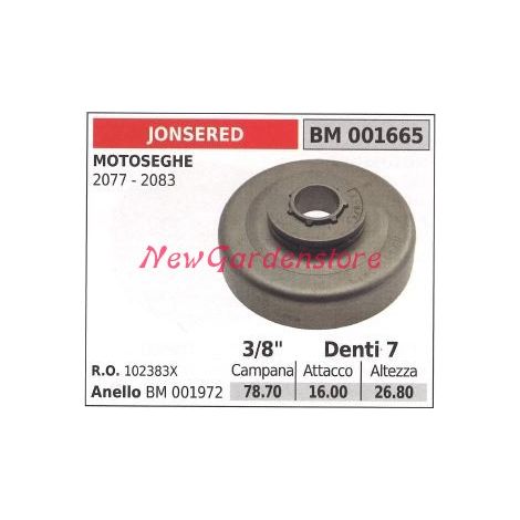 Pignone JONSERED motore motosega 2077 2083 3/8' denti 7 001665