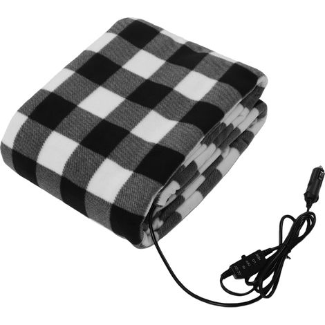 Couverture de voiture chauffante 12V, 150x110cm, 3 Modes, jet électrique Portable réglable pour camion SUV RV Camping (1/5)