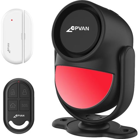 Detector de movimiento, compatible con control remoto, sistema de seguridad confiable, Kit C negro (1/2)