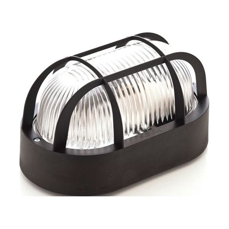 PARETE OVALE E27 60W. NERO 4409G