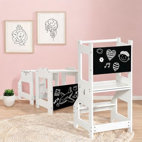 Tour d'observation enfant 3 en 1 avec tableau noir et bureau (1/5)